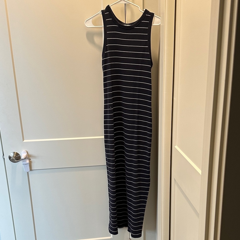 Universal Thread Black and White Striped Maxi Dress